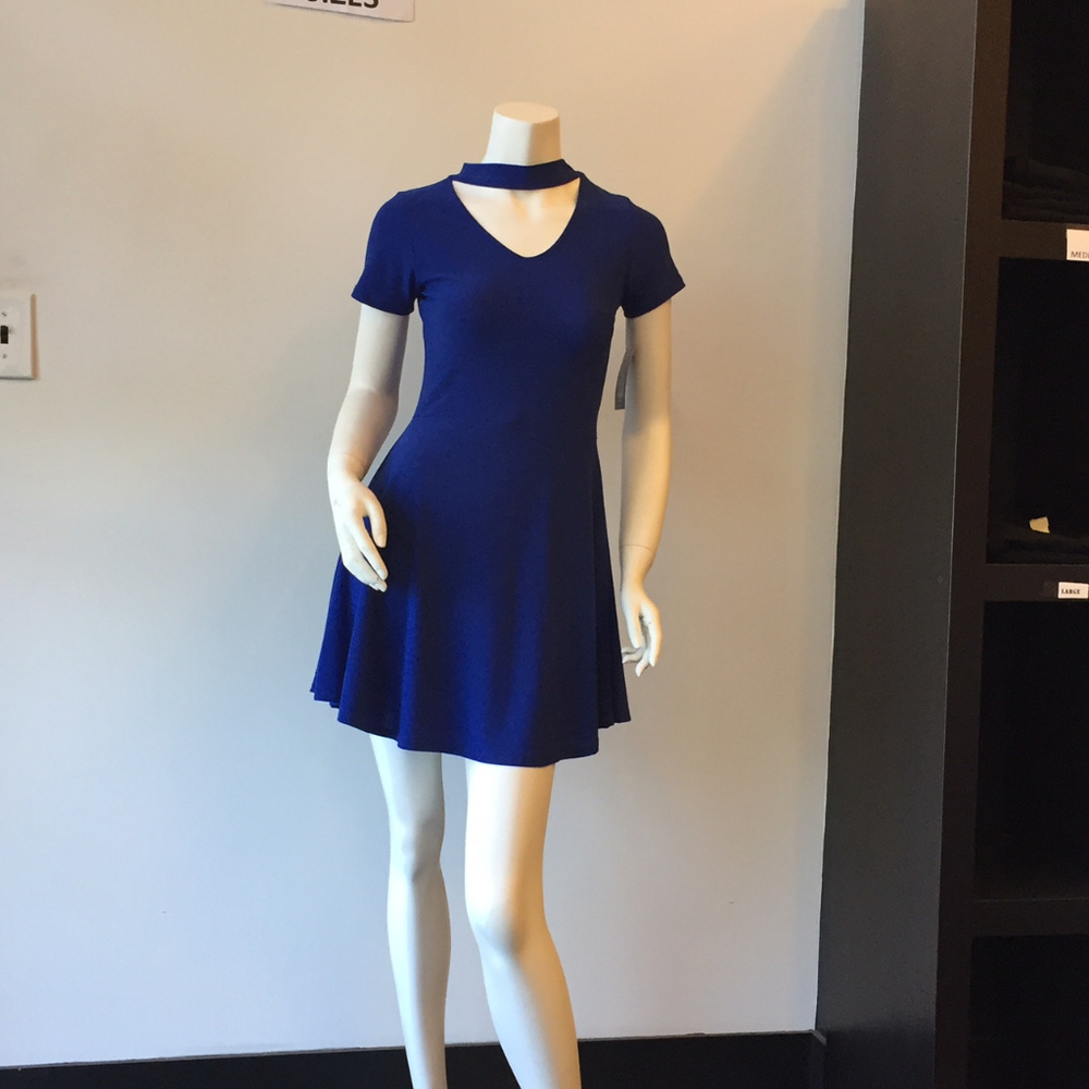 NWT   Cheryl Choker Dress in Royal Blue
